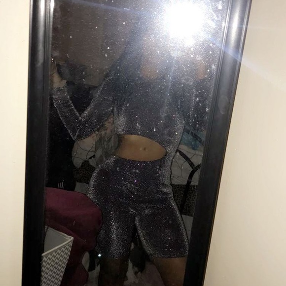 Fashionova purple sparkly shorts romper - Picture 4 of 4